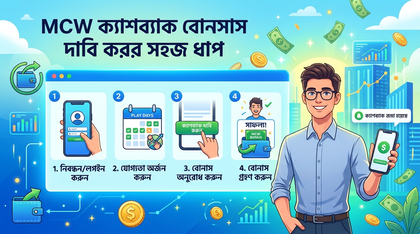 MCW ক্যাশব্যাক বোনাস দাবি করার সহজ ধাপ